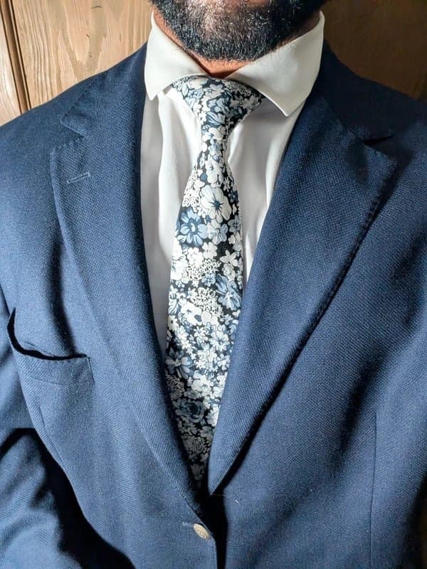 Boss Mens Boss x Ermenegildo Zegna Navy Blue Oversized Fit Blazer - 48L(58EU)