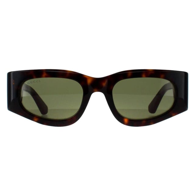 Gucci Gucci Women's Rectangle Havana with Green & Red Green GG1664S in Brown - 2