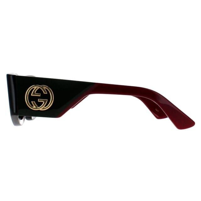 Gucci Gucci Women's Rectangle Havana with Green & Red Green GG1664S in Brown - 3