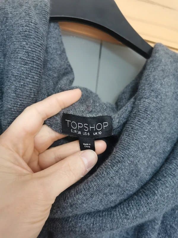 Topshop Topshop gathered loose neck jumper