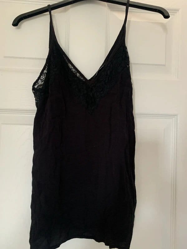 New Look Black Lace Camisole Top