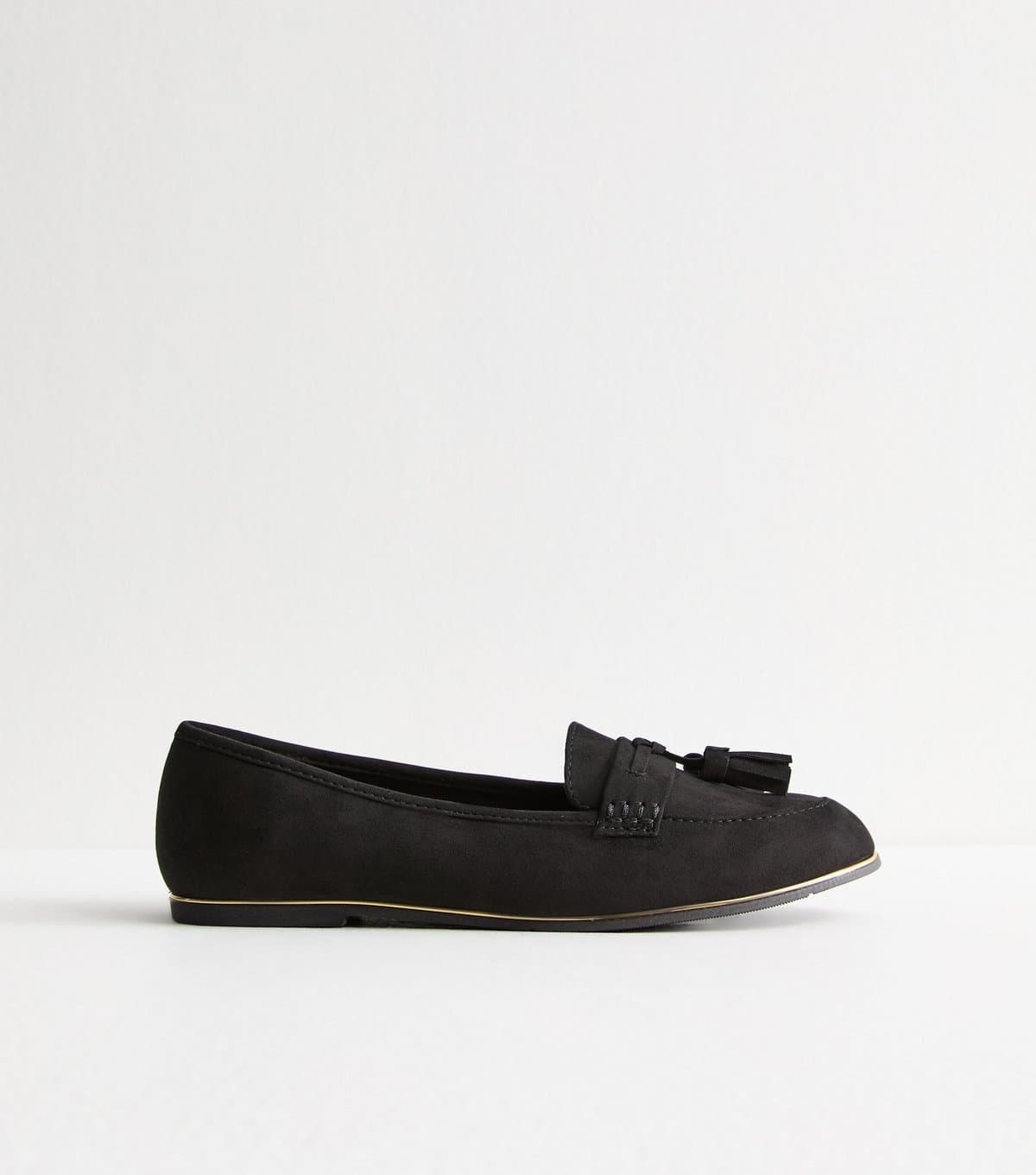 New Look Women's Black Tassel Charm Slip On Loafers New Look