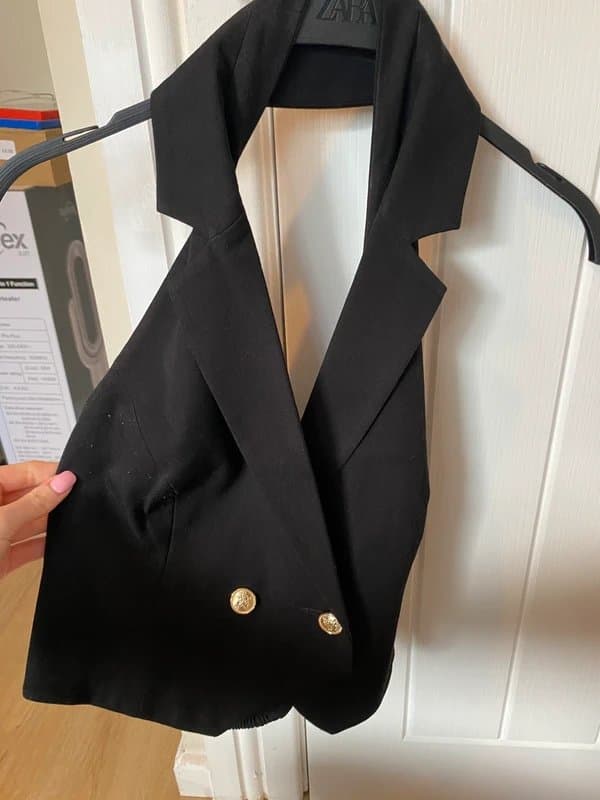 ASOS ASOS Black Waistcoat Style Top