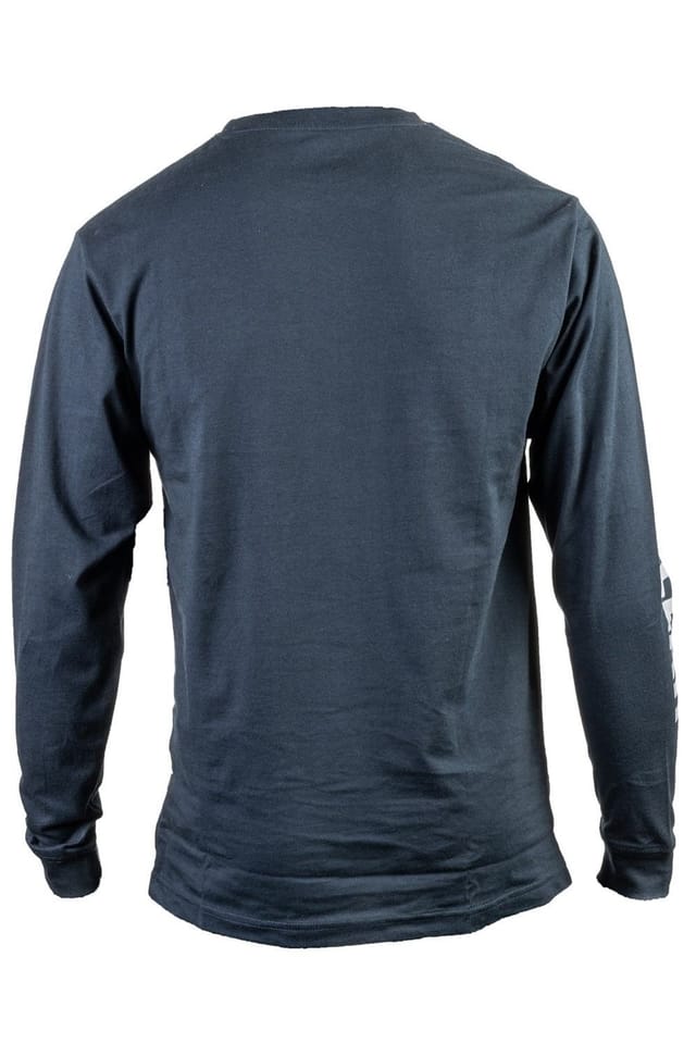 Caterpillar Caterpillar Men's Trademark Banner Long Sleeve T-Shirt in Blue - 3