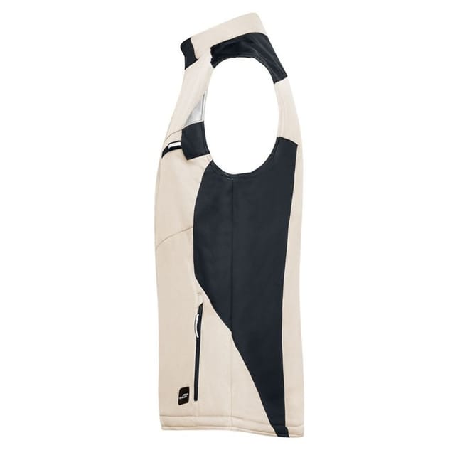 James and Nicholson James and Nicholson Men's Softshell Durable Gilet in Stone - 3