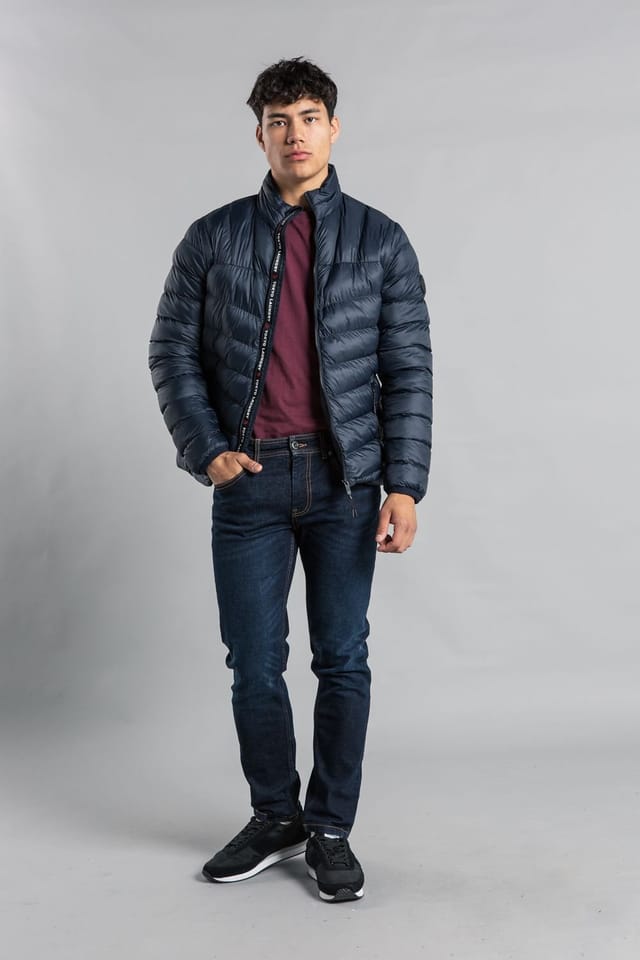 Tokyo Laundry Tokyo Laundry Men's Padded Funnel Neck Full Zip Jacket in Navy - 3