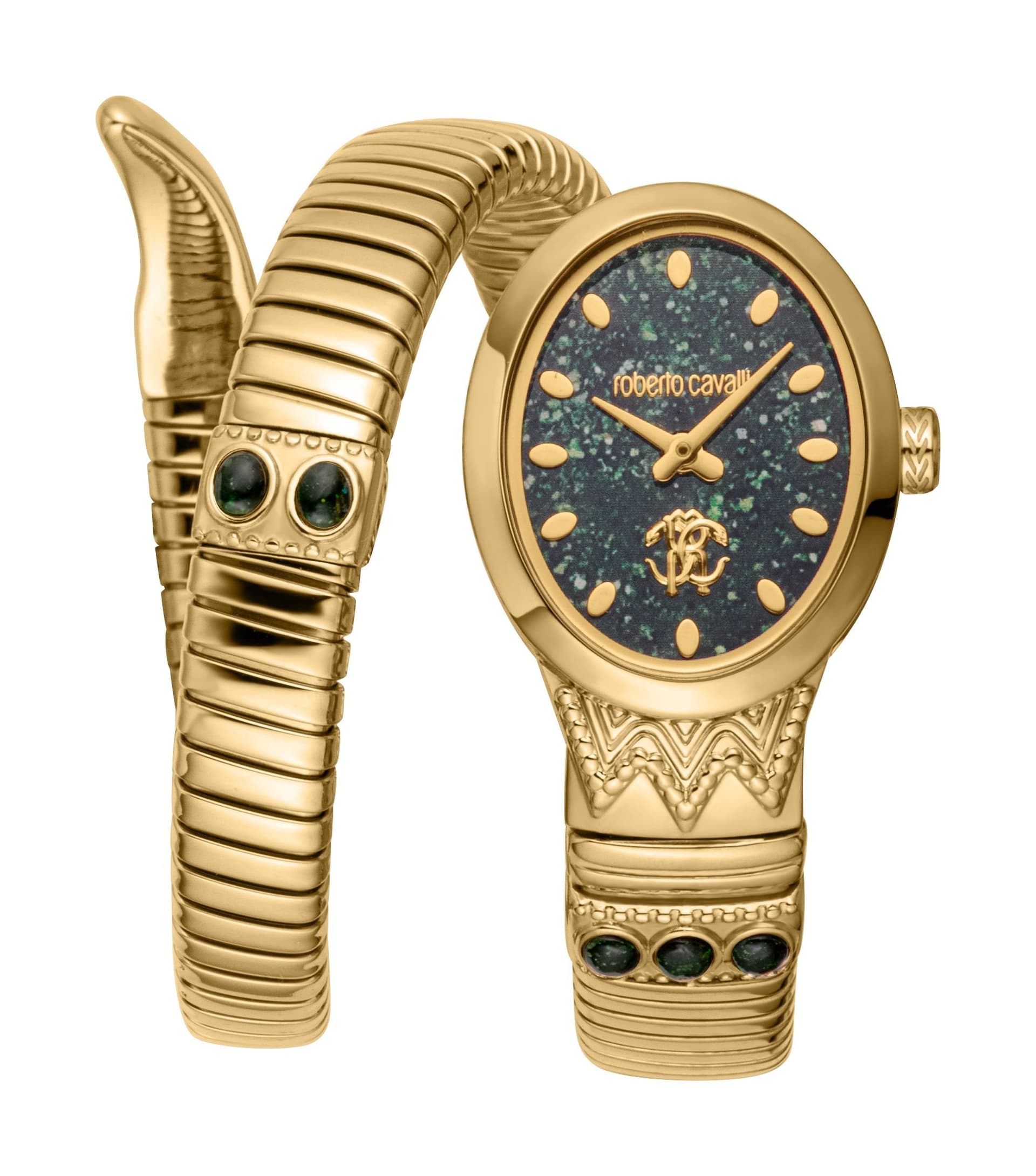 Roberto Cavalli Roberto Cavalli Gold Stainless Steel Snake Watch