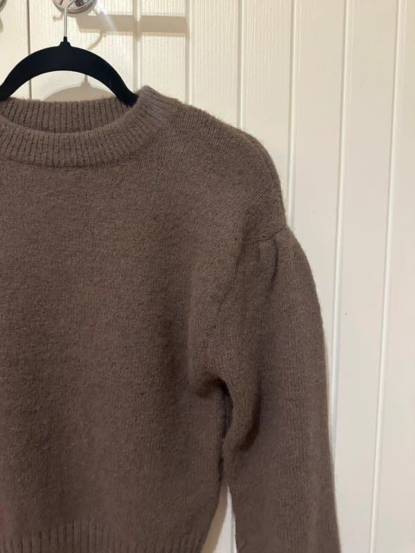 New Look New Look Peplum Sleeve Brown Jumper