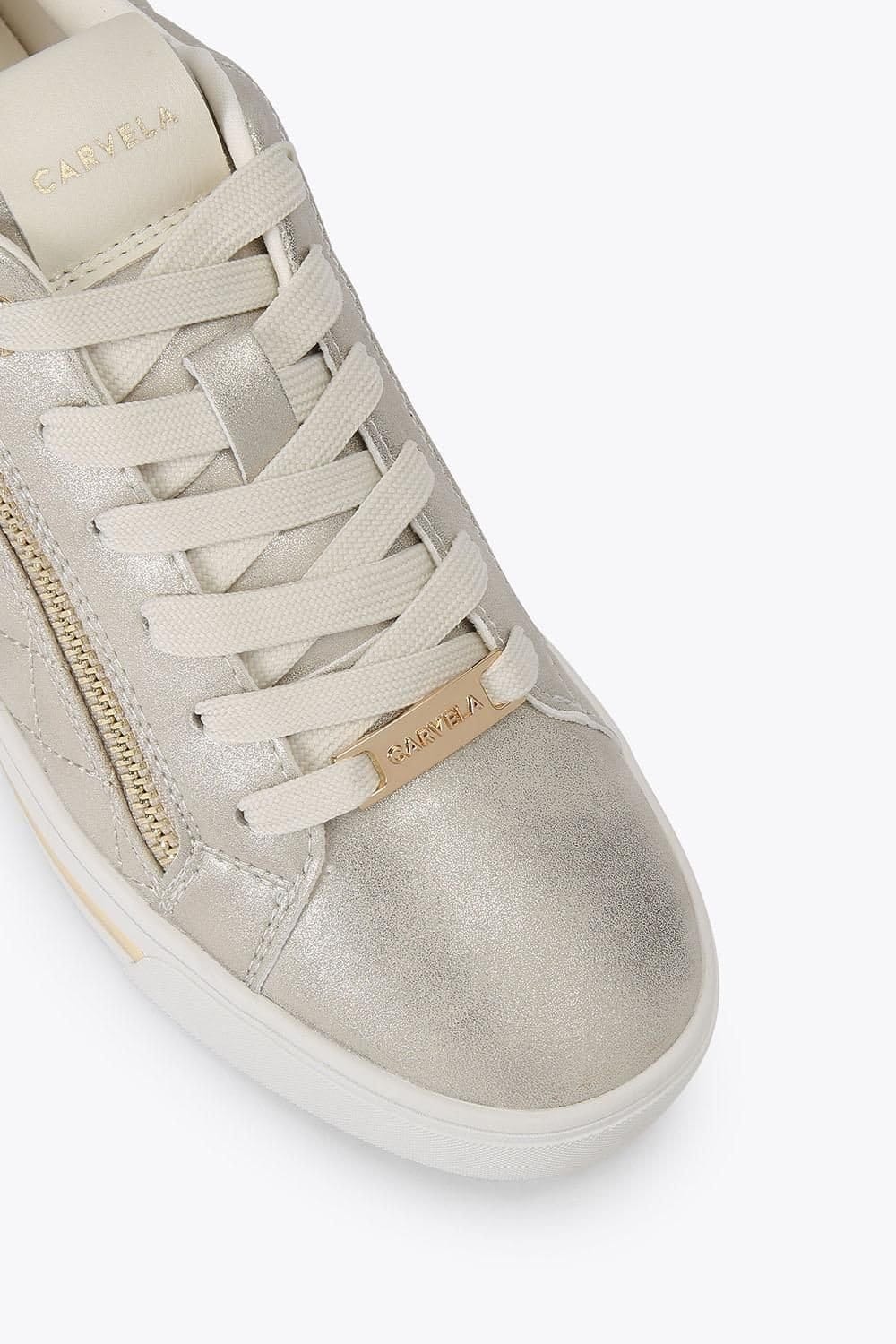 Carvela Carvela Women's 'Diamond Zip' Trainers in Gold - 4