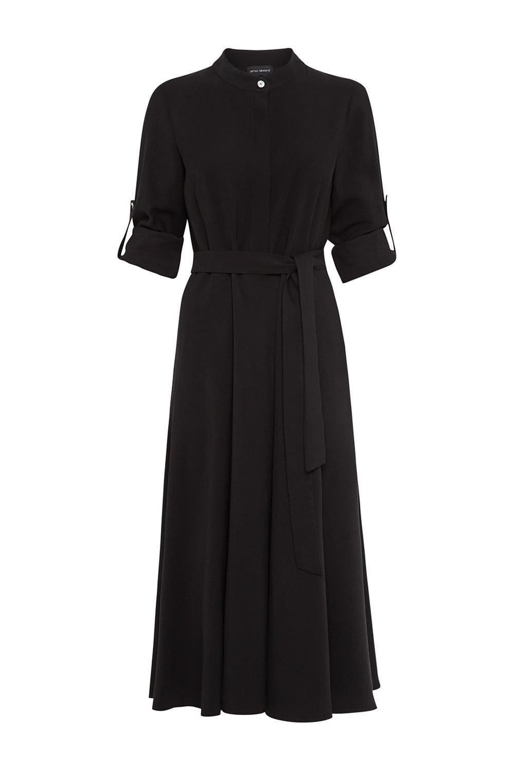 James Lakeland James Lakeland Women's Roll Sleeve Midi Dress Black - 4