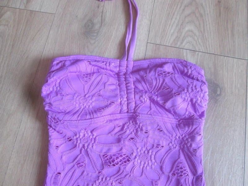 Next Next size 8 dark Mauve optional padded halter swimming Costume brand new with tags