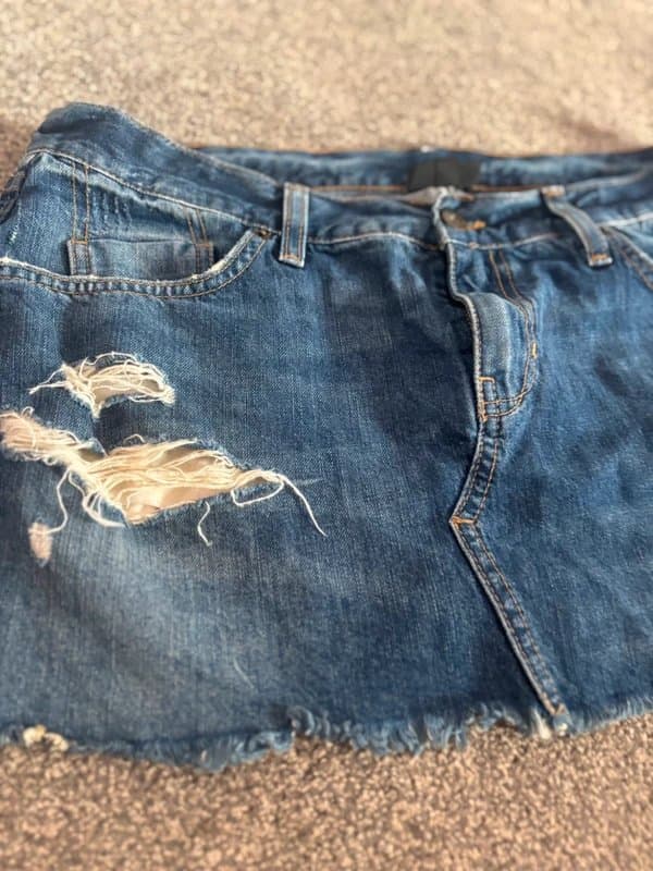 Topshop Topshop 14 denim short skirt holiday festival party same day post