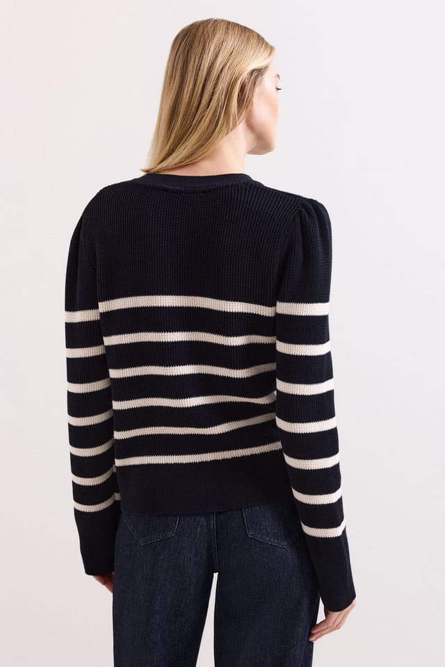 Phase Eight Phase Eight Women's Grace Button-Front Round Neck Cardigan in Dark Navy - 3