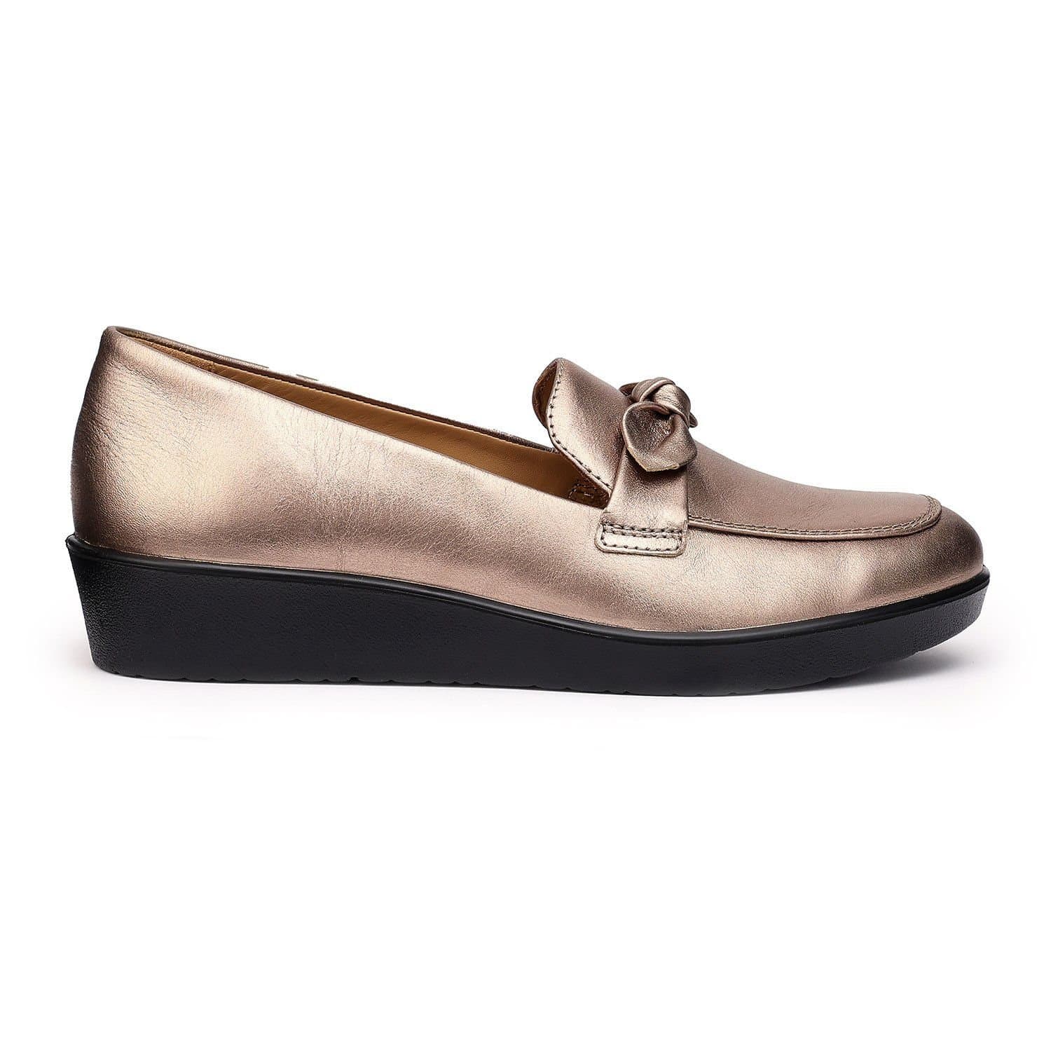 Hotter Hotter Women's 'Amber' Wedge Loafers in Rose Gold