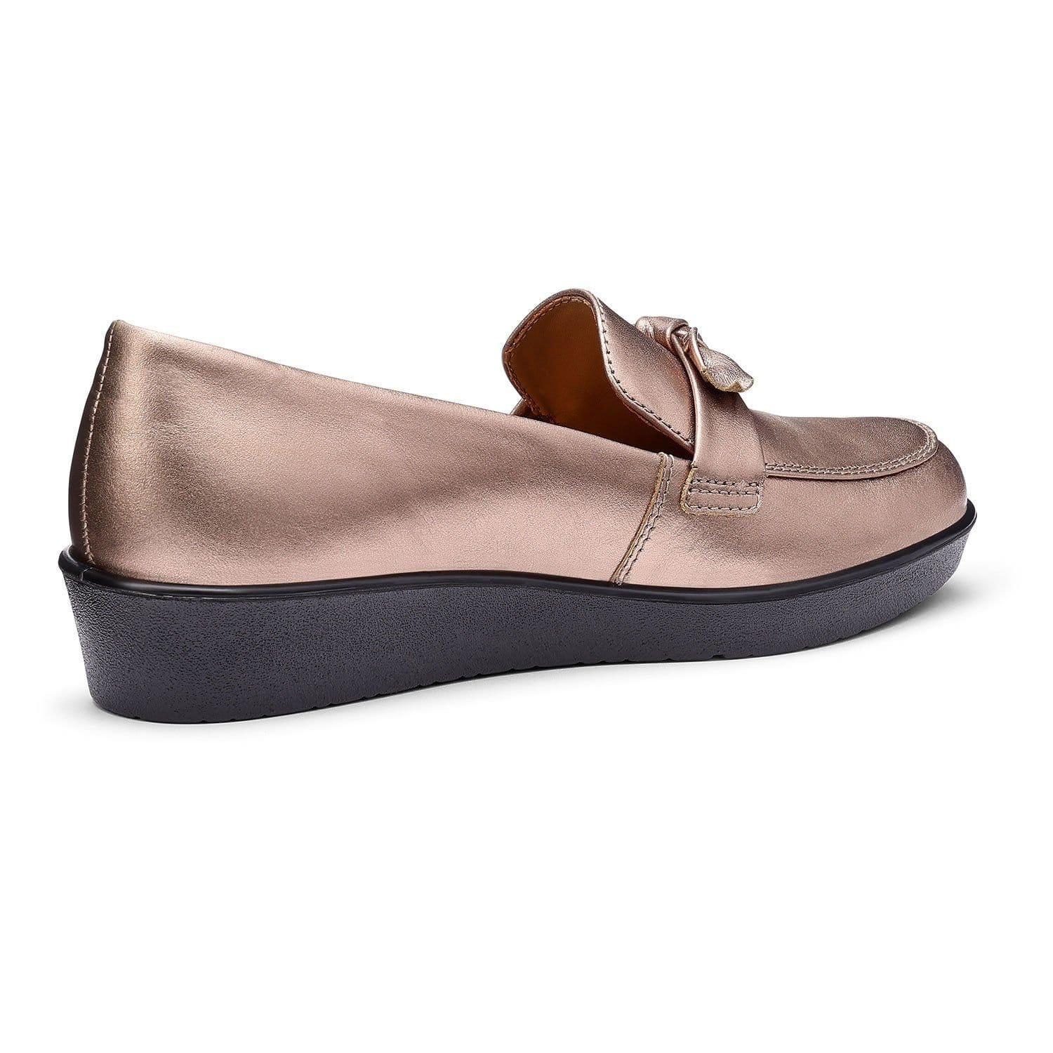 Hotter Hotter Women's 'Amber' Wedge Loafers in Rose Gold - 4