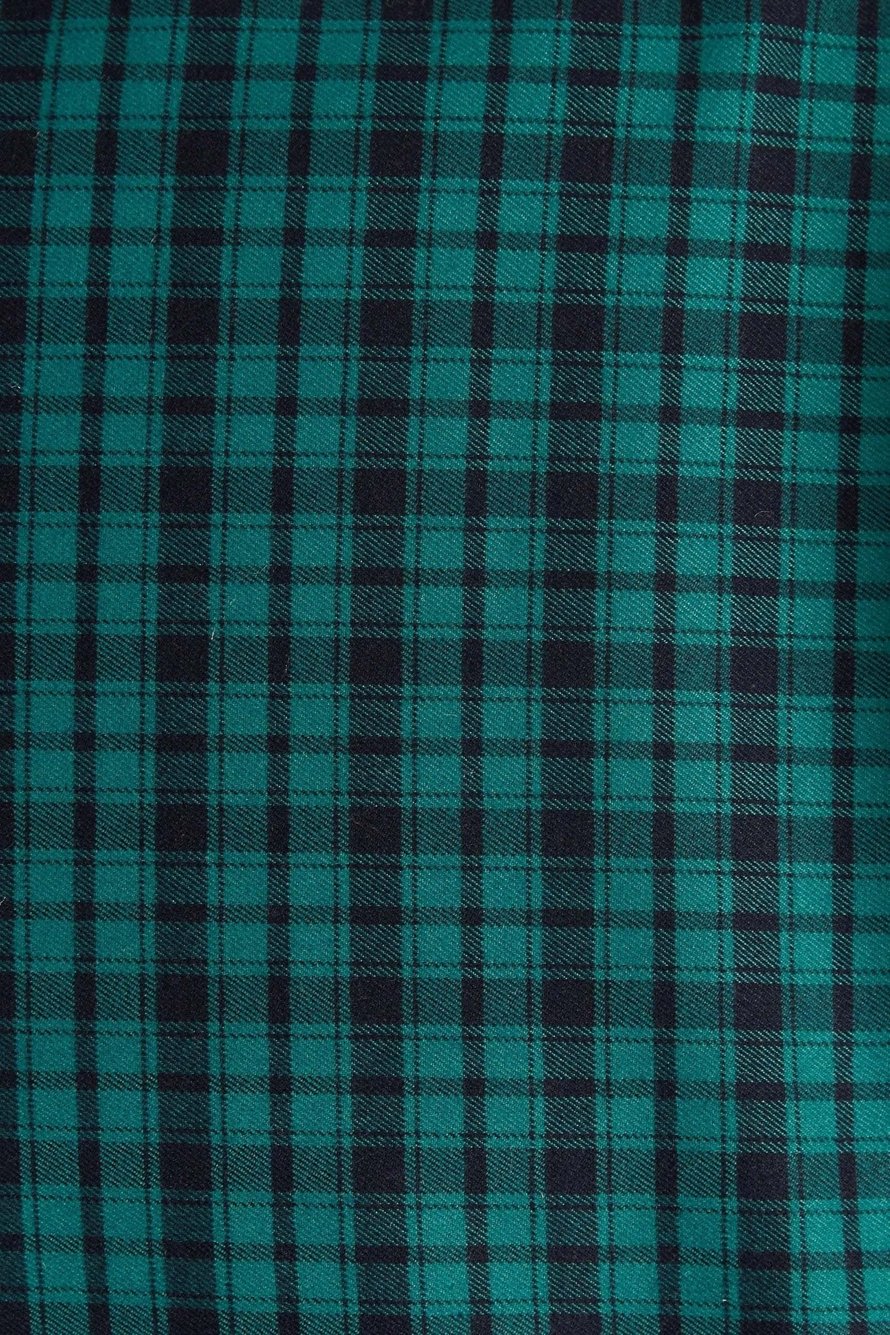 Louche Louche Women's Sassa Winter Gingham Tiered Mini Dress in Green & Black - 4