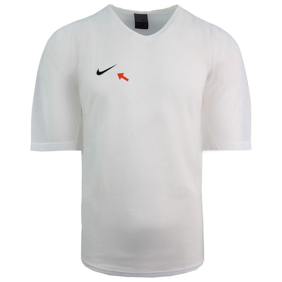 Nike Nike Men's Football Short Sleeve V-Neck Plain White T-Shirt in Black