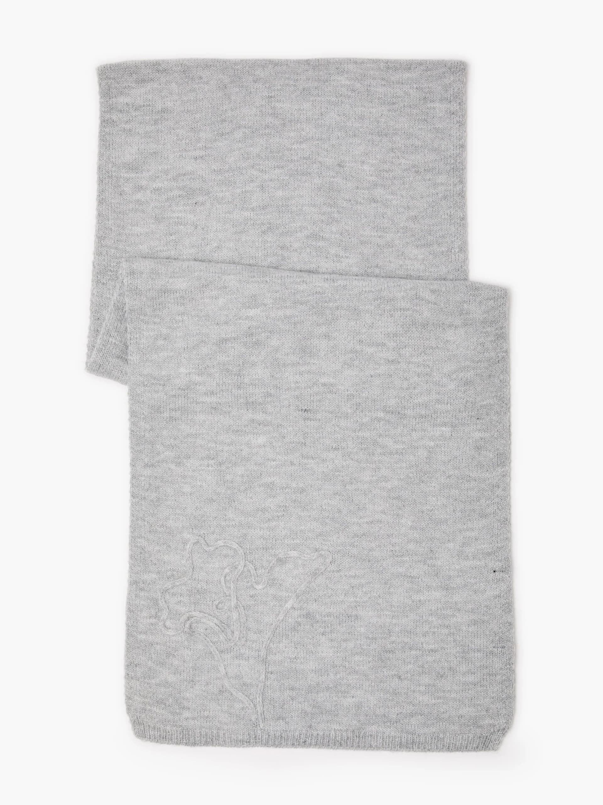 French Connection French Connection Grey Floral Knit Scarf