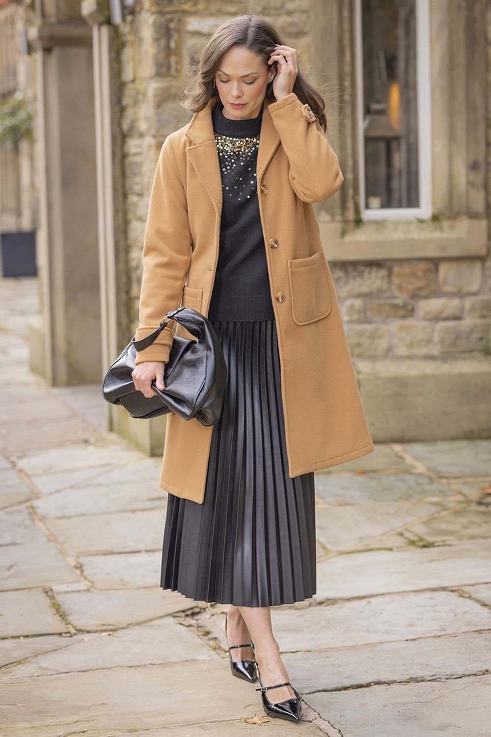 Klass. Klass. Women's Belted Coat in Camel