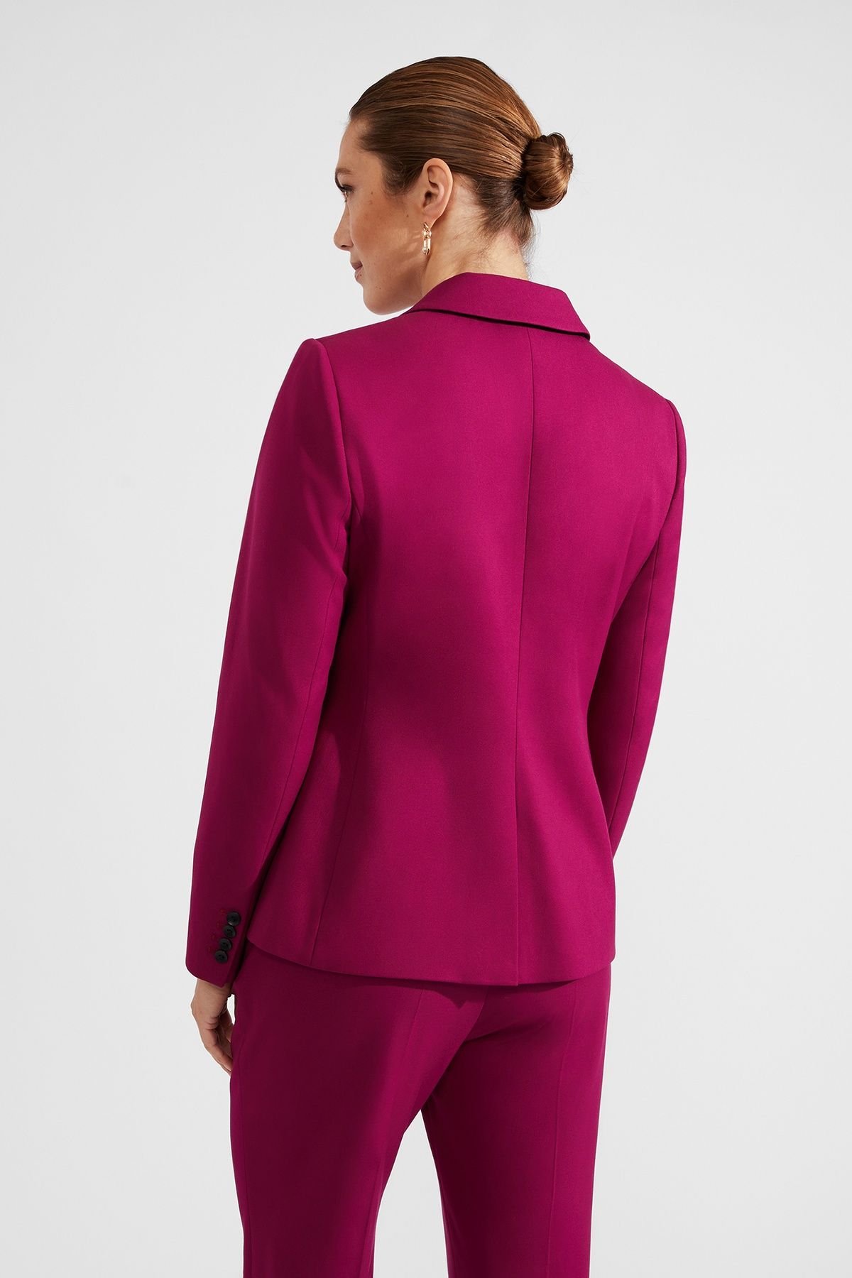 Hobbs London Hobbs London Women's Nola Double Breasted Suit Jacket in Magenta - 4