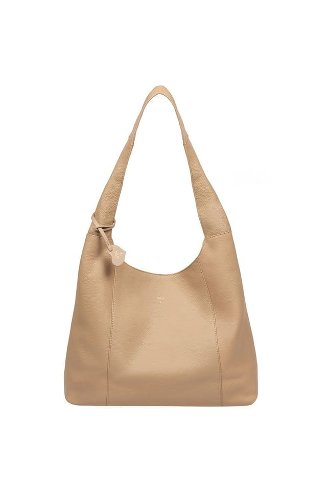 NiNa Amora NiNa Amora Women's 'Renata' Leather Shoulder Bag in Beige - 2