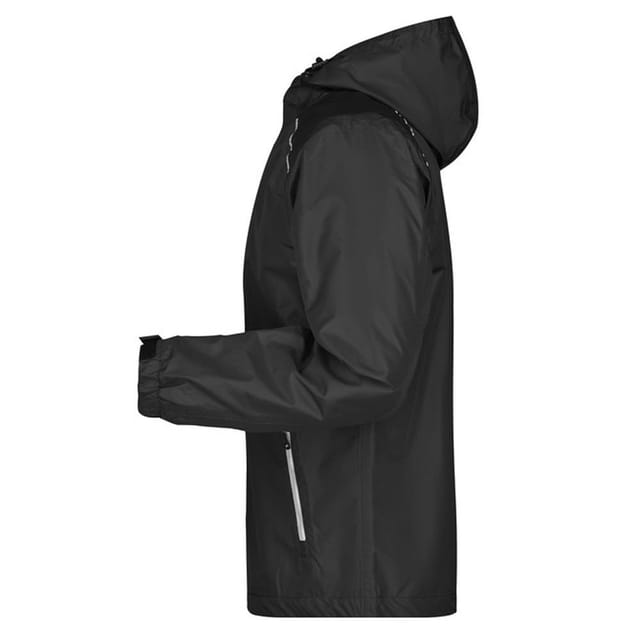 James and Nicholson James and Nicholson Men's Waterproof Jacket in True Black - 3