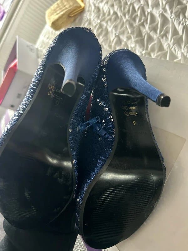 ASOS ASOS blue sequin shoe boots size 6  new in box