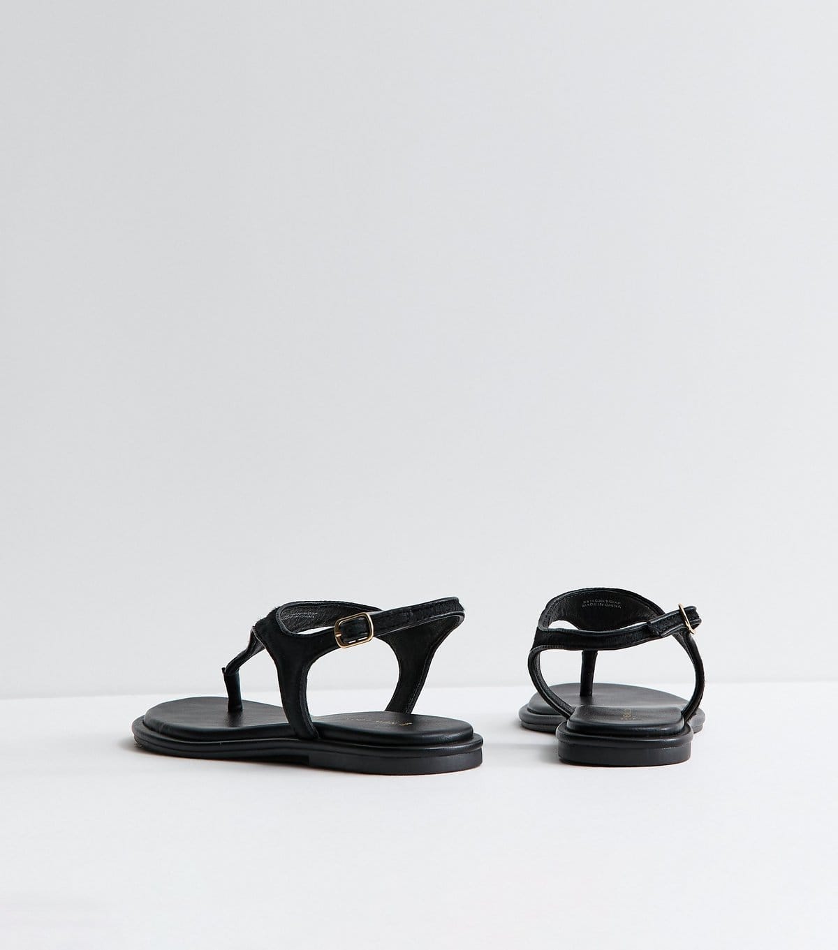 New Look Women's Premium Real Leather Black Toe Post Sandals New Look - 4