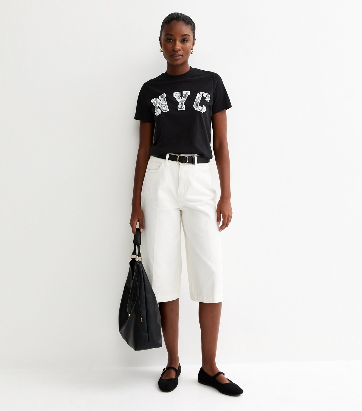 New Look Women's Black NYC Lace T-Shirt New Look - 3