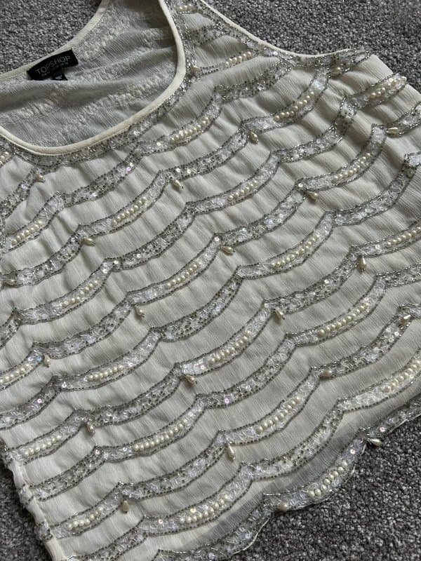 Topshop Top shop sequin embellished top