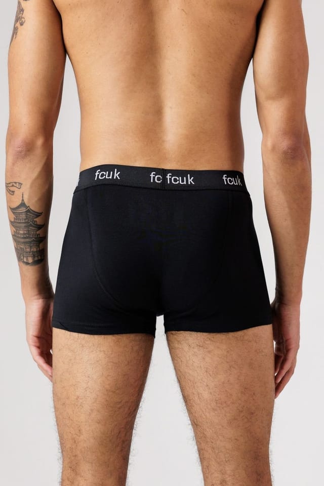French Connection French Connection Men's 5 Pack FCUK Cotton Stretch Boxers in Khaki - 3