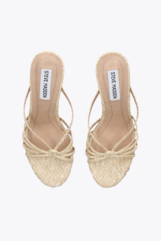 Steve Madden STEVE MADDEN Women's 'Edna Raffia' Heels in Beige - 2