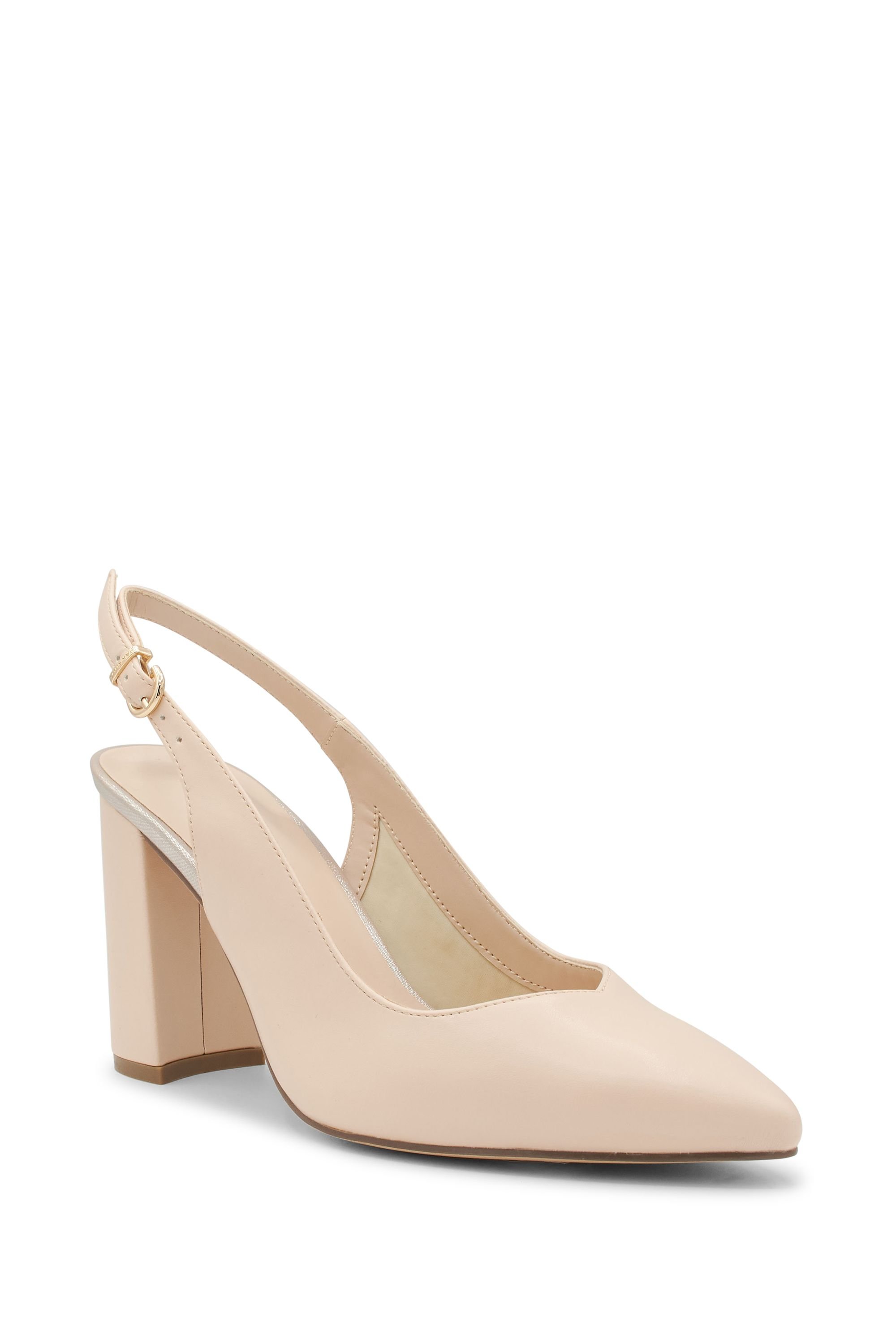 Paradox London Paradox London Women's 'Giovanna' Wide Fit Block Heel Slingback in Nude - 2