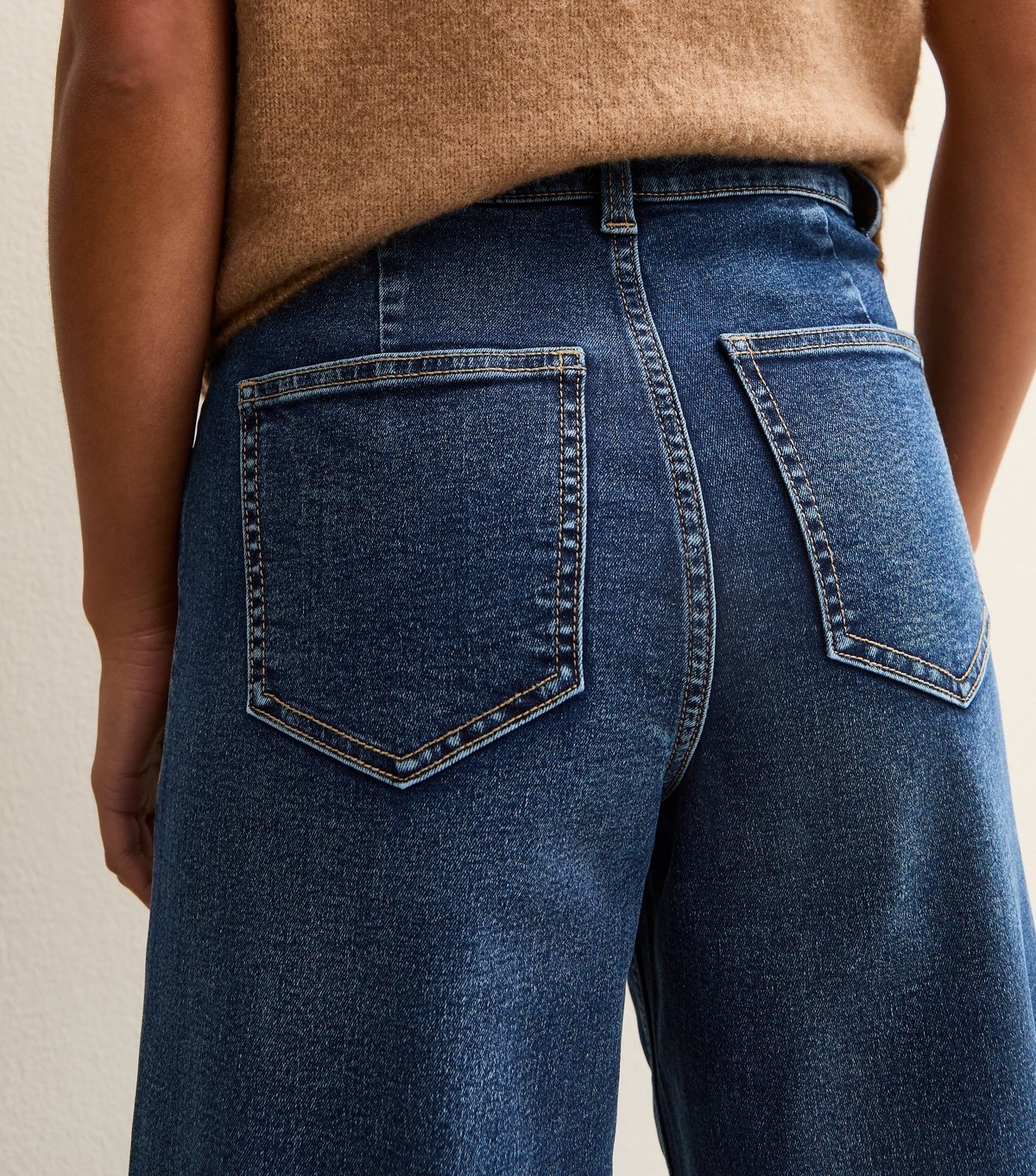 New Look Women's Petite Blue Stretch Wide Leg Jeans New Look - 3