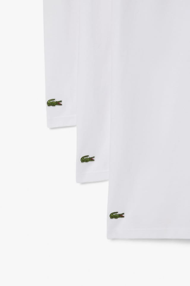 Lacoste Lacoste Men's 3 Pack T-Shirt Set All White - 2