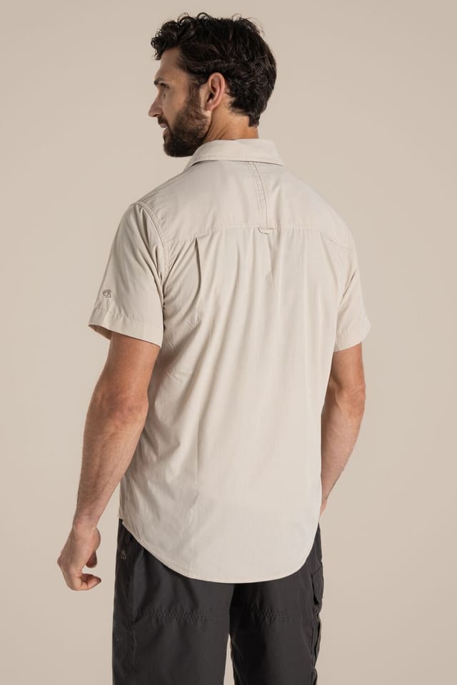 Craghoppers Craghoppers Men's NosiDefense Cotton-Blend 'Kiwi' Short Sleeve Shirt in Beige - 2