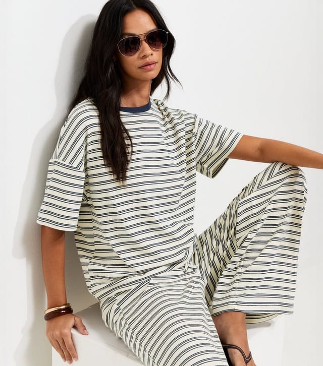 New Look Women's Blue Soft Touch Striped T-Shirt New Look - 2