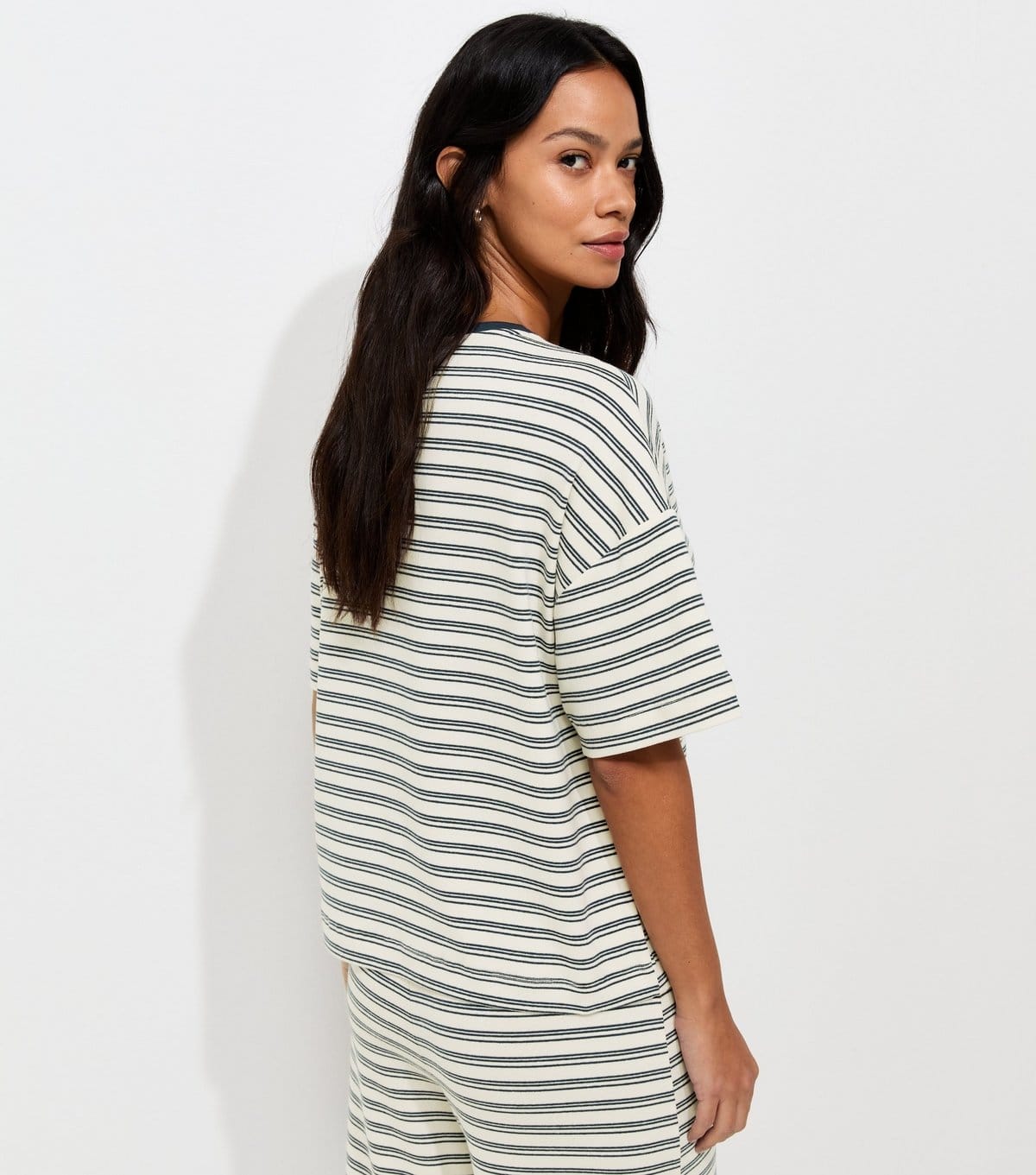 New Look Women's Blue Soft Touch Striped T-Shirt New Look - 4