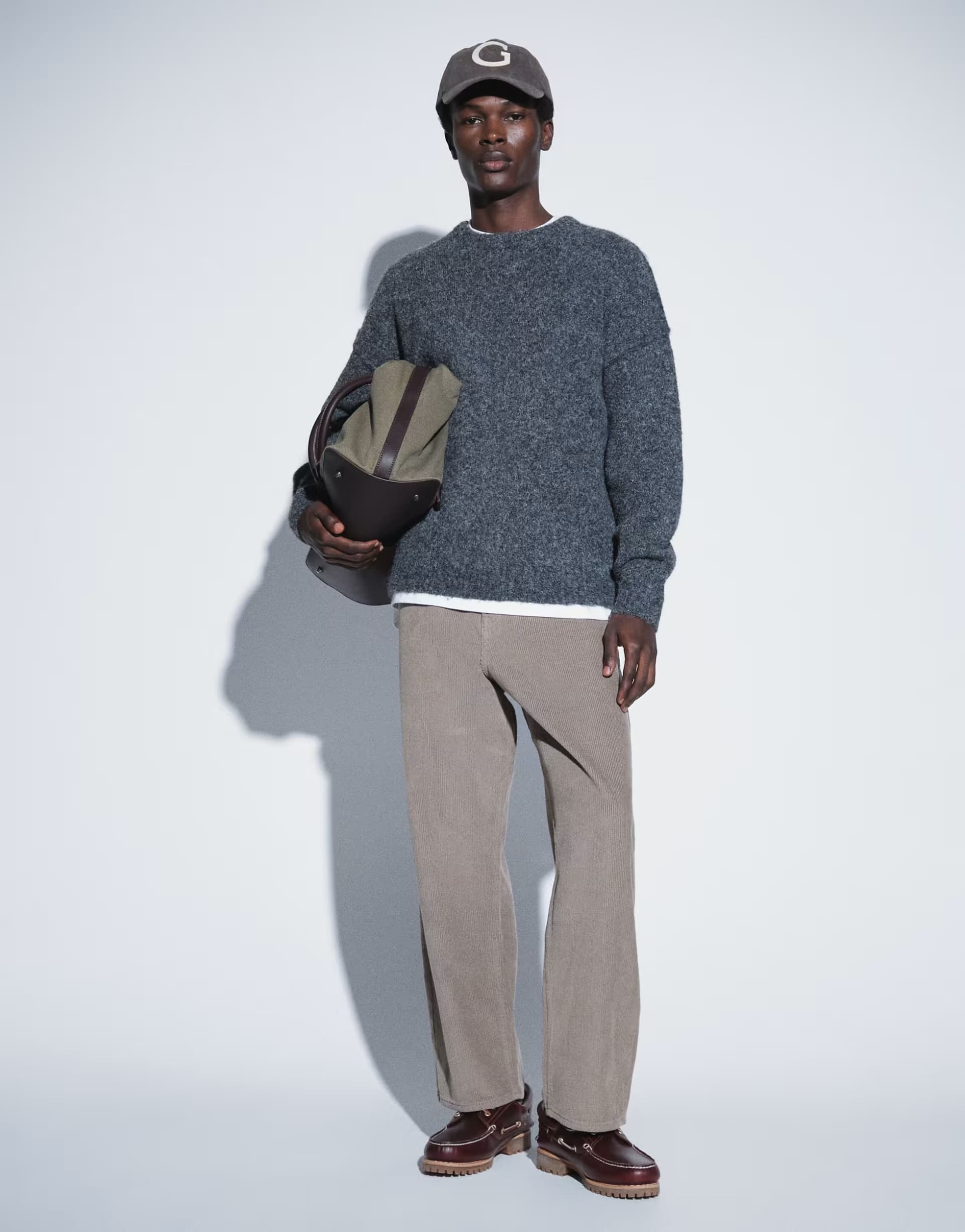 ASOS Jack & Jones Alex baggy cord trousers in brown