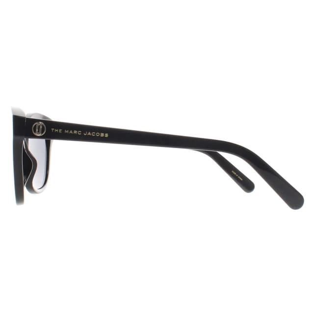 Marc Jacobs Marc Jacobs Men's Grey Lens Gold Logo Black Sunglasses - 3