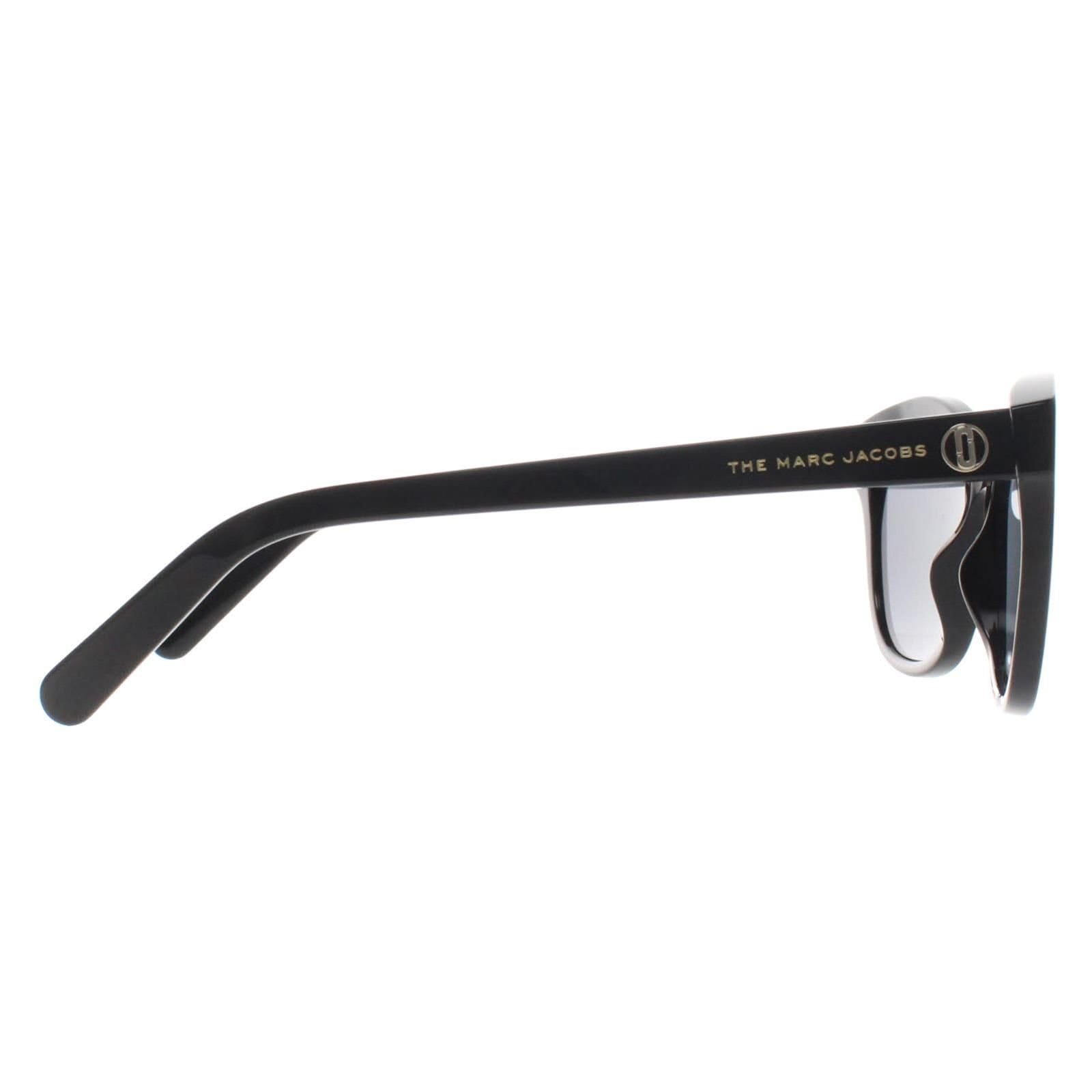 Marc Jacobs Marc Jacobs Men's Grey Lens Gold Logo Black Sunglasses - 4