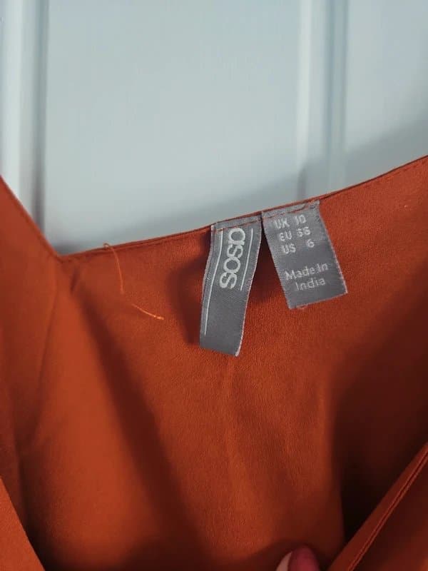 ASOS Orange ASOS Cami size 10