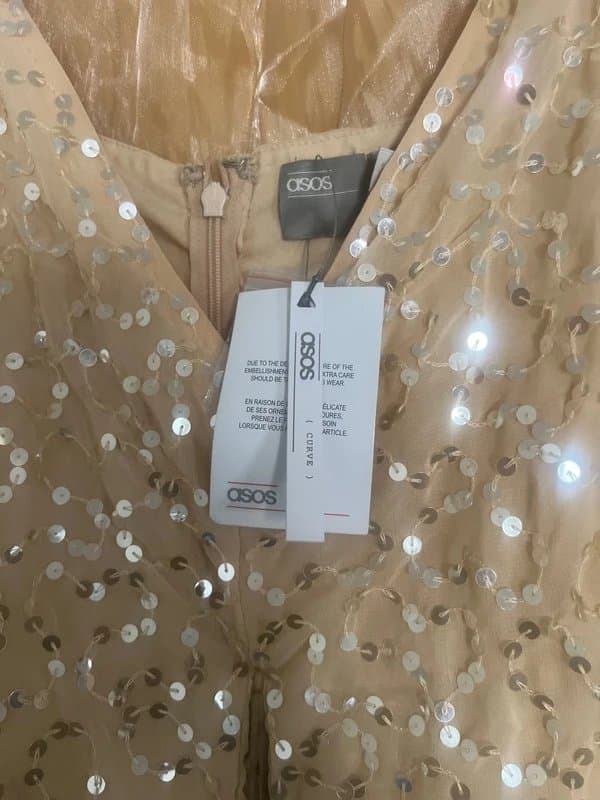 ASOS Sequin Evening Dress With Shawl