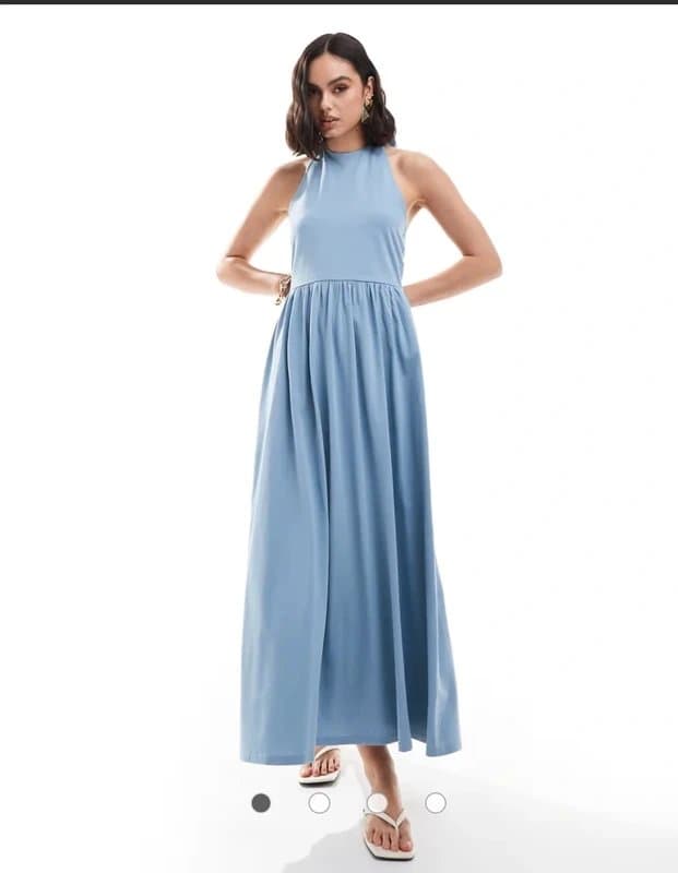ASOS Light blue halter tie dress