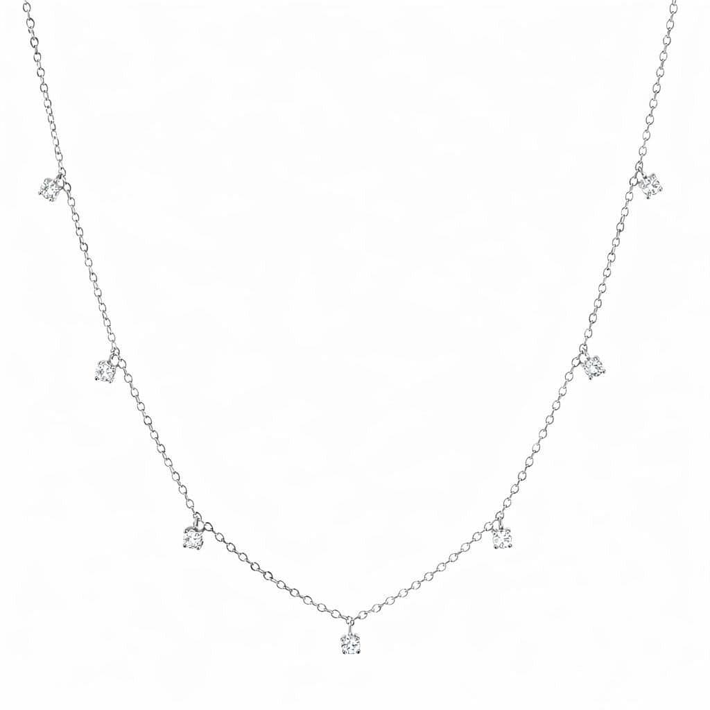 Gold Trip Gold Trip Women's Crystal Gemstone Necklace in Silver