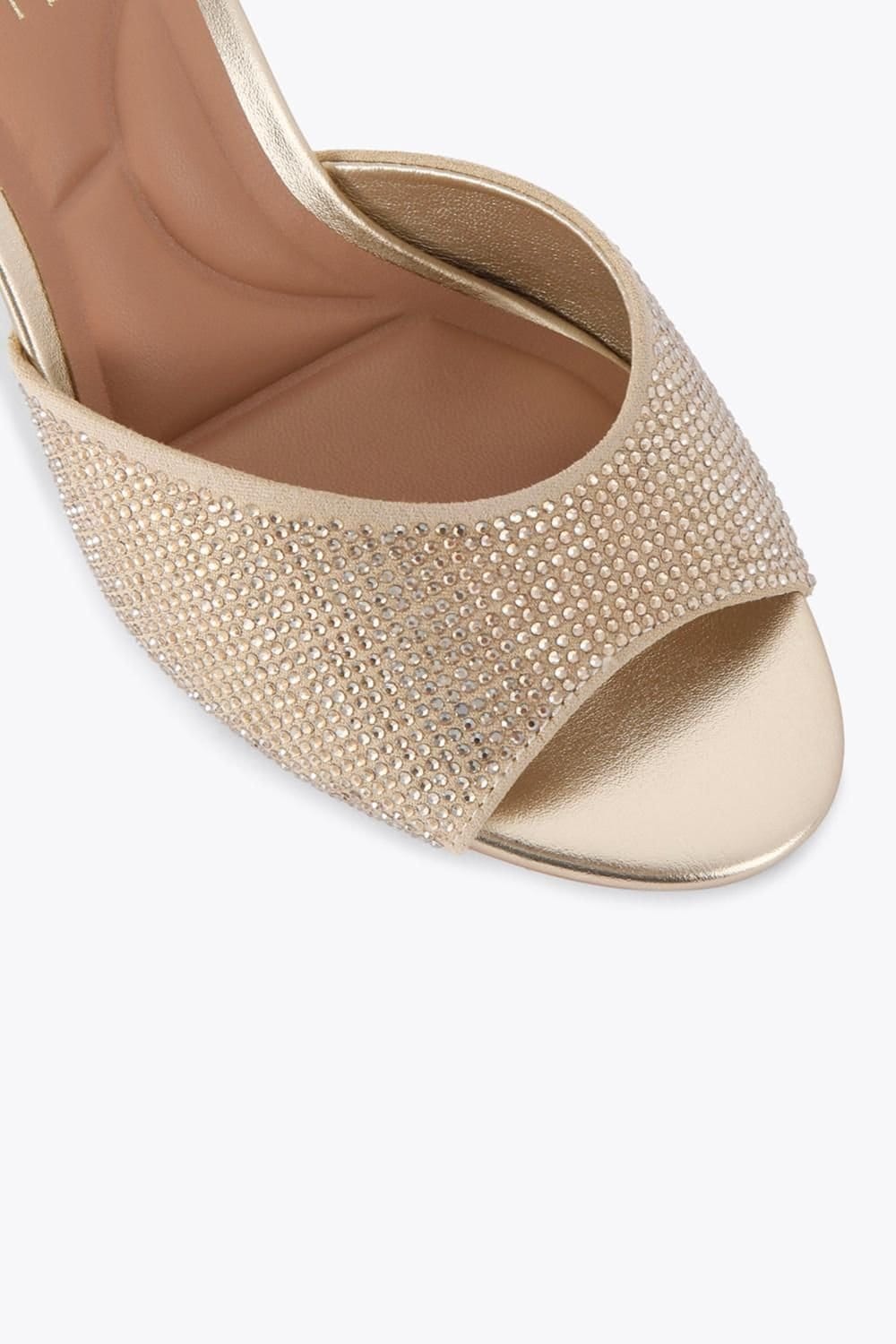 Carvela Carvela Women's 'Silvia Mule' Fabric Heels in Gold - 4