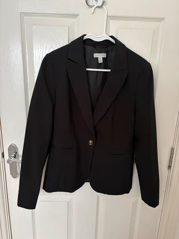 Topshop 🖤 Topshop Black Tailored Blazer – Size 8