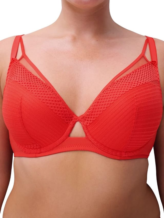 Chantelle Chantelle Women's Play Plunge T-Shirt Bra in Red - 3