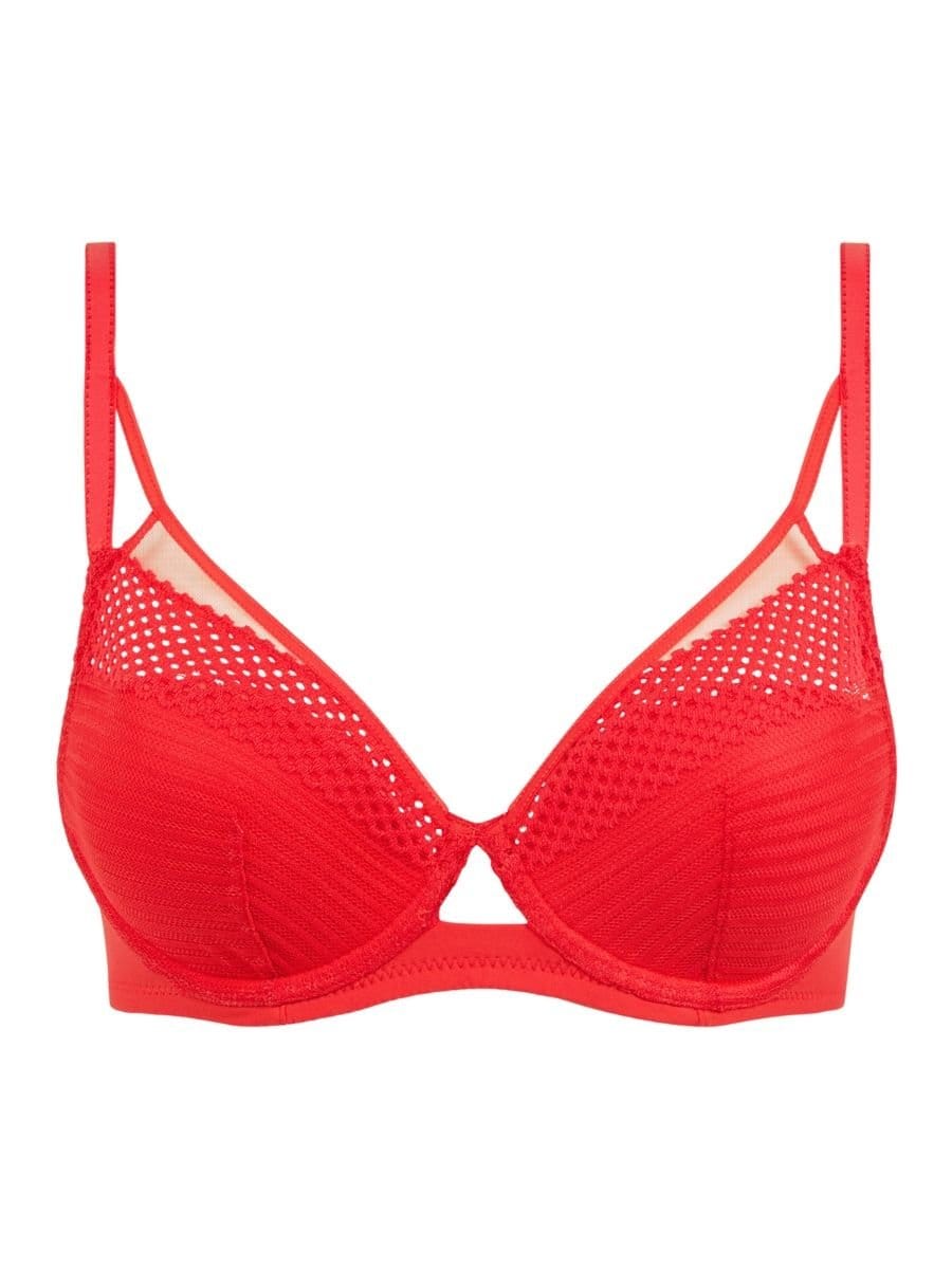 Chantelle Chantelle Women's Play Plunge T-Shirt Bra in Red - 4