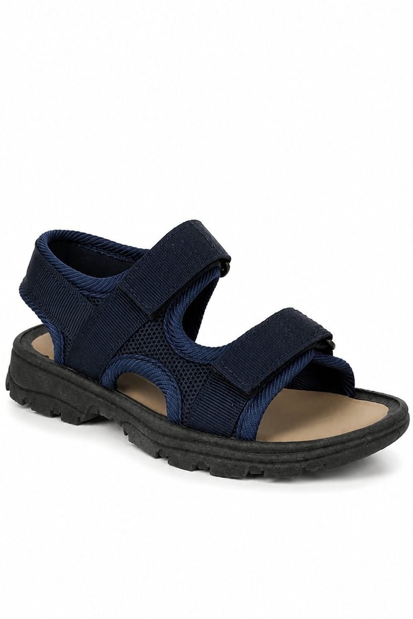 Spot On Spot On Men's Double Strap Trekking Sports Sandals in Dark Blue - 1